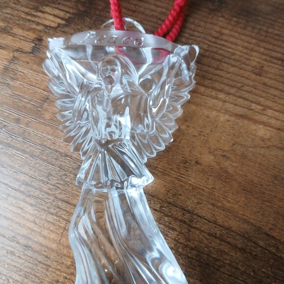 3 WATERFORD Crystal Christmas Ornaments - Angel of Peace, Dove, and X-Mas Horn - Picture 2 of 7